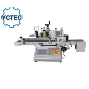 YCT-09 جدول اتوماتیک موقعیتي ګردي بوتل لیبل کولو ماشین